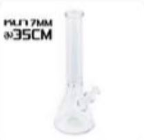 Bong Transparent 35 cm 