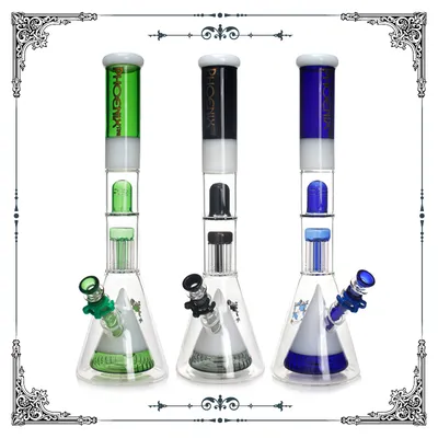 [BONG] Phoenix 18 Inches Pyramid Perc Bong (Green)