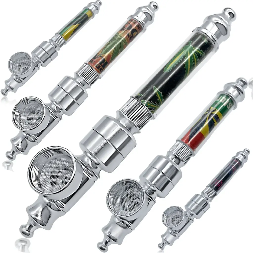 Metal Pipe with Glass handle ( M ) 