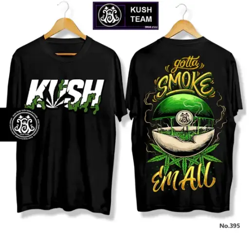  Gotta Smoke Hemp Print T-Shirt  